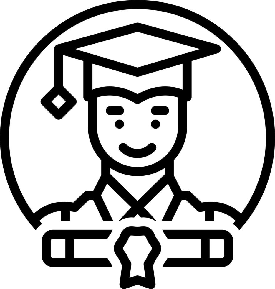 line icon for scholars vector