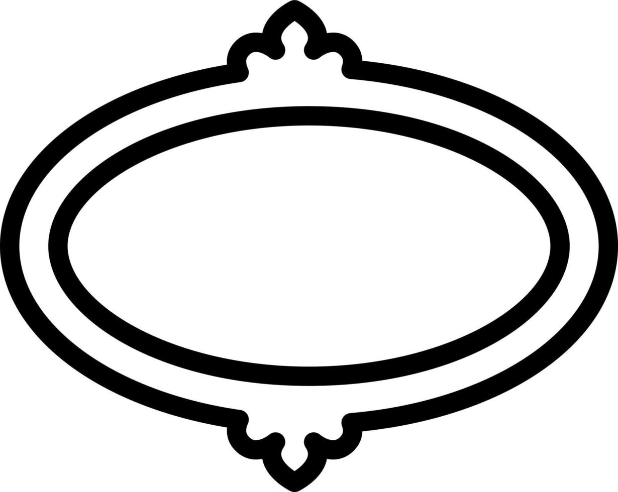 line icon for oval vector