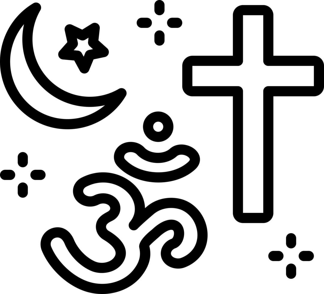 icono de línea para la religión vector