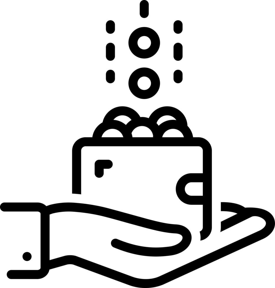 line icon for income vector