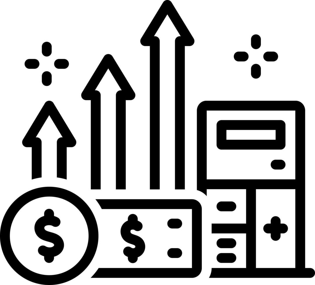 icono de línea financiera vector