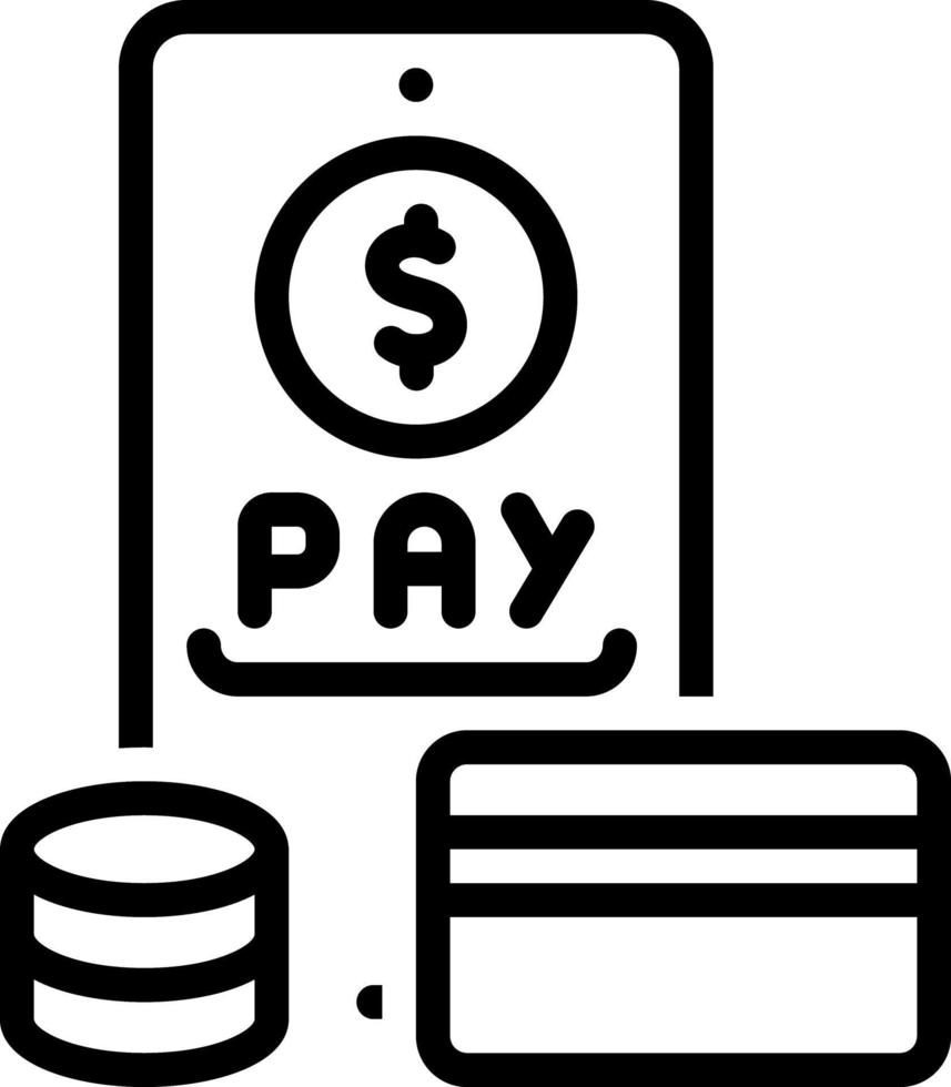 line icon for payments vector
