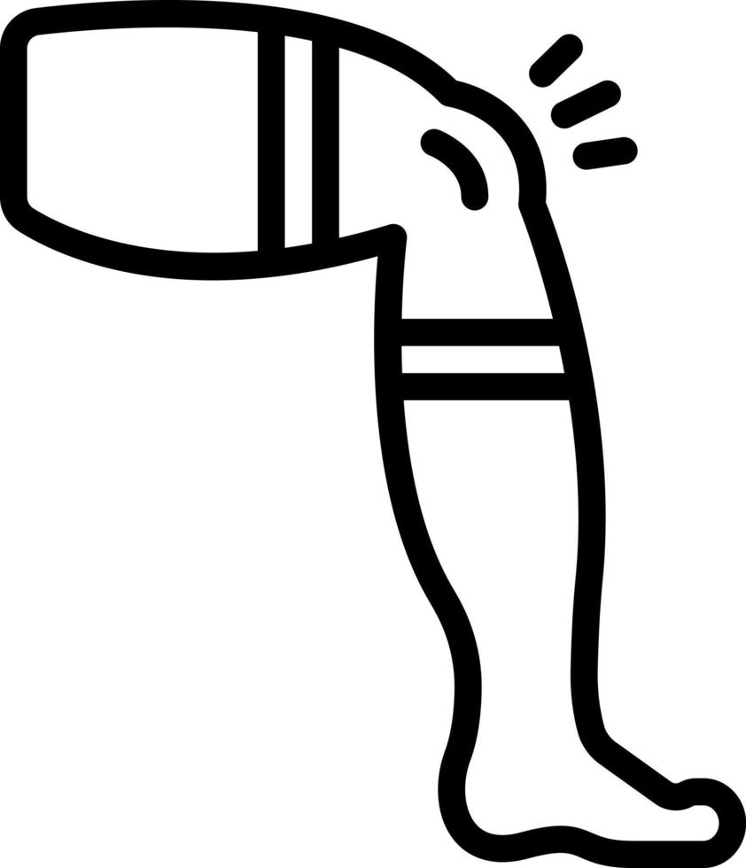 line icon for knee vector