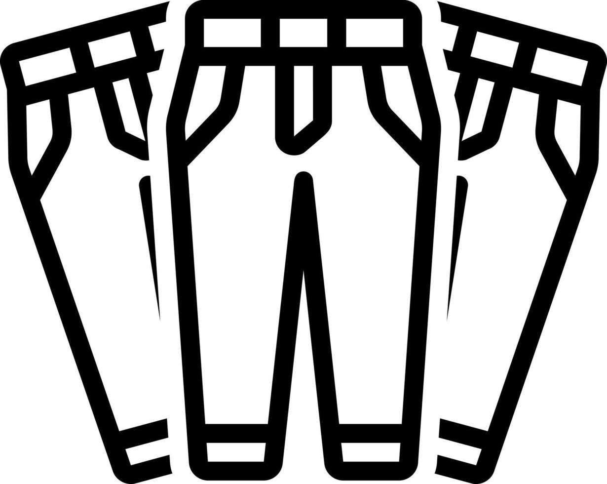 line icon for pants vector