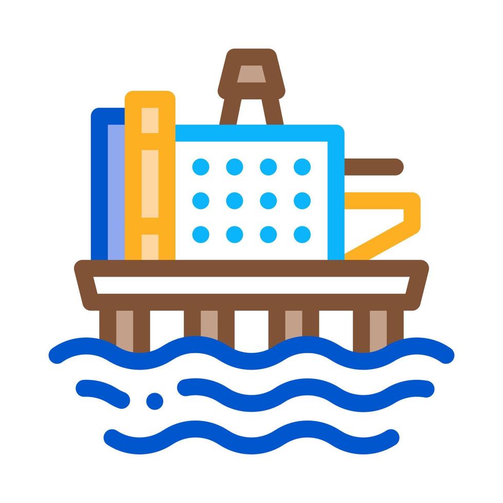 offshore gas station icon vector outline illustration