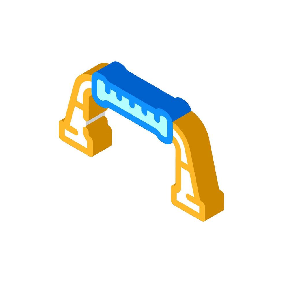 push-ups gym equipment isometric icon vector illustration