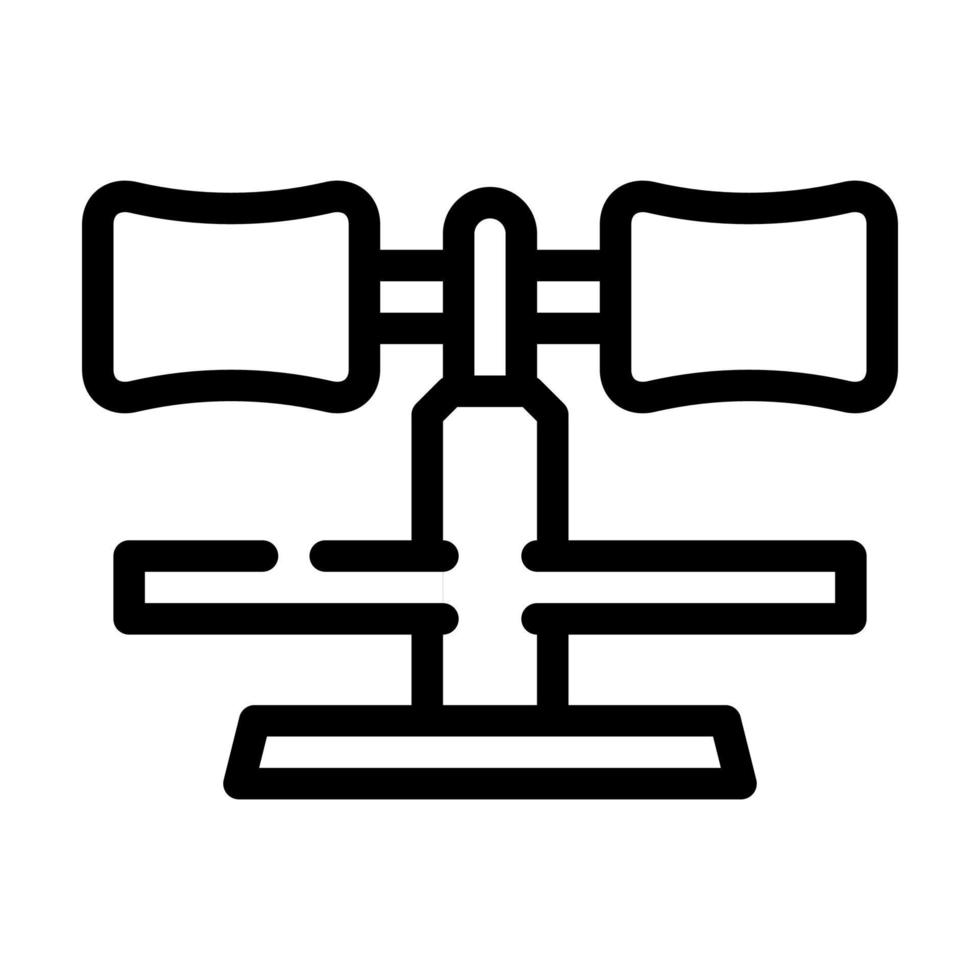 ilustración de vector de icono de línea de equipo de gimnasio de soporte de pierna