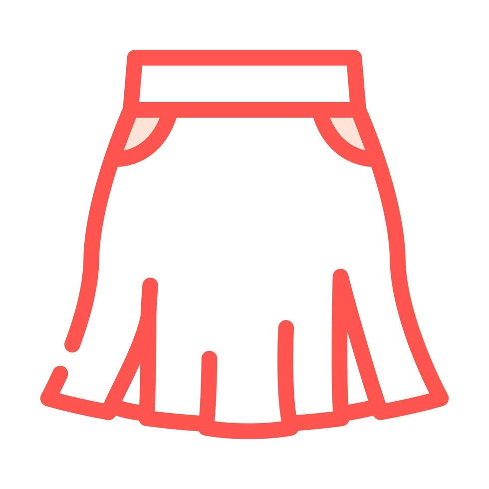 skirt girl clothes color icon vector illustration