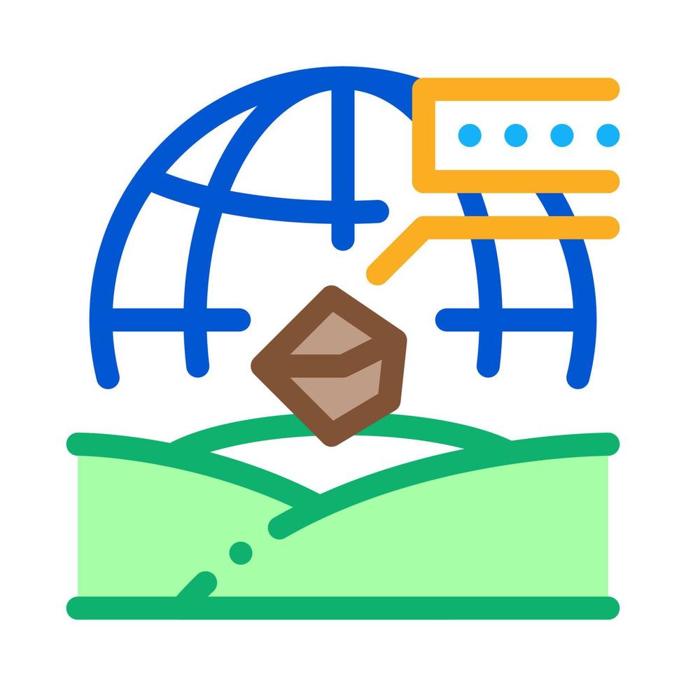 soil geography icon vector outline illustration