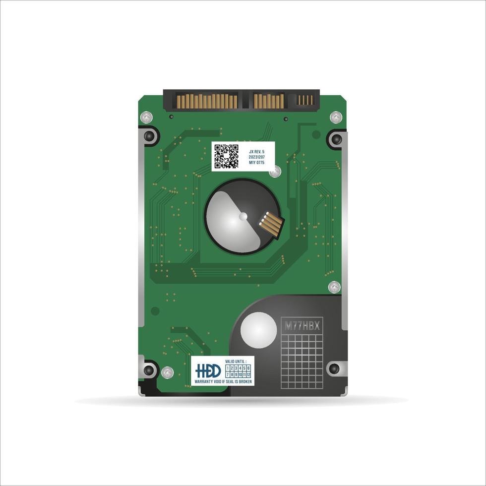 Realistic hard drive HDD harddisk vector illustration