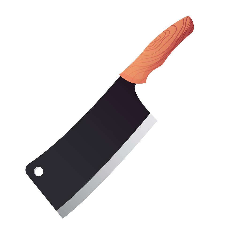 Kitchen axe, isolated on white vector