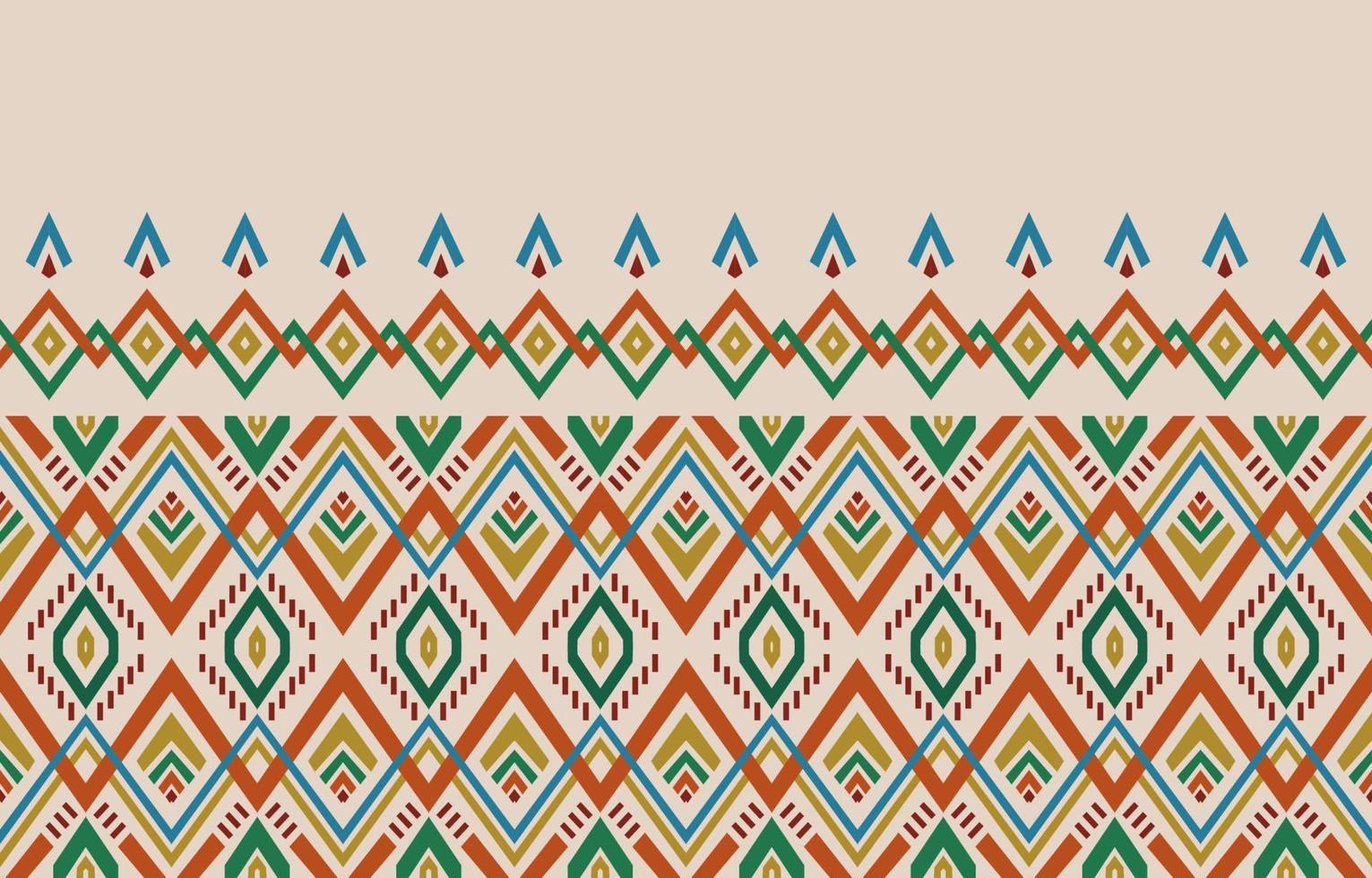 patrón étnico sin fisuras. Fondo de bordado tradicional indio africano tribal geométrico vectorial. moda bohemia. ikat tela alfombra batik ornamento cheurón textil decoración papel pintado estilo boho vector