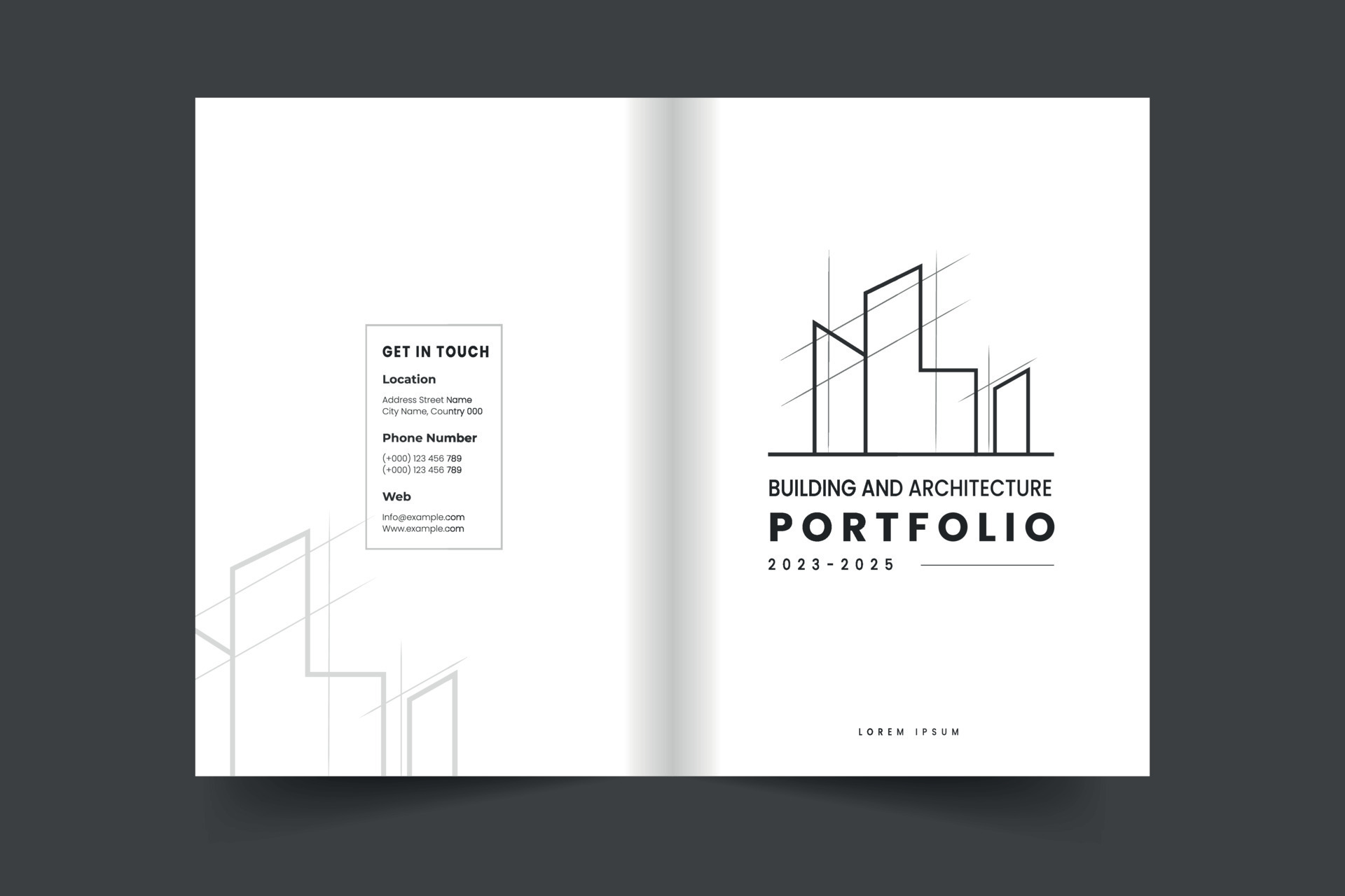 Architecture Portfolio Cover Layout Template Or Magazine Cover And Logo architecture-portfolio-cover-layout-template-or-magazine-cover-and-logo
