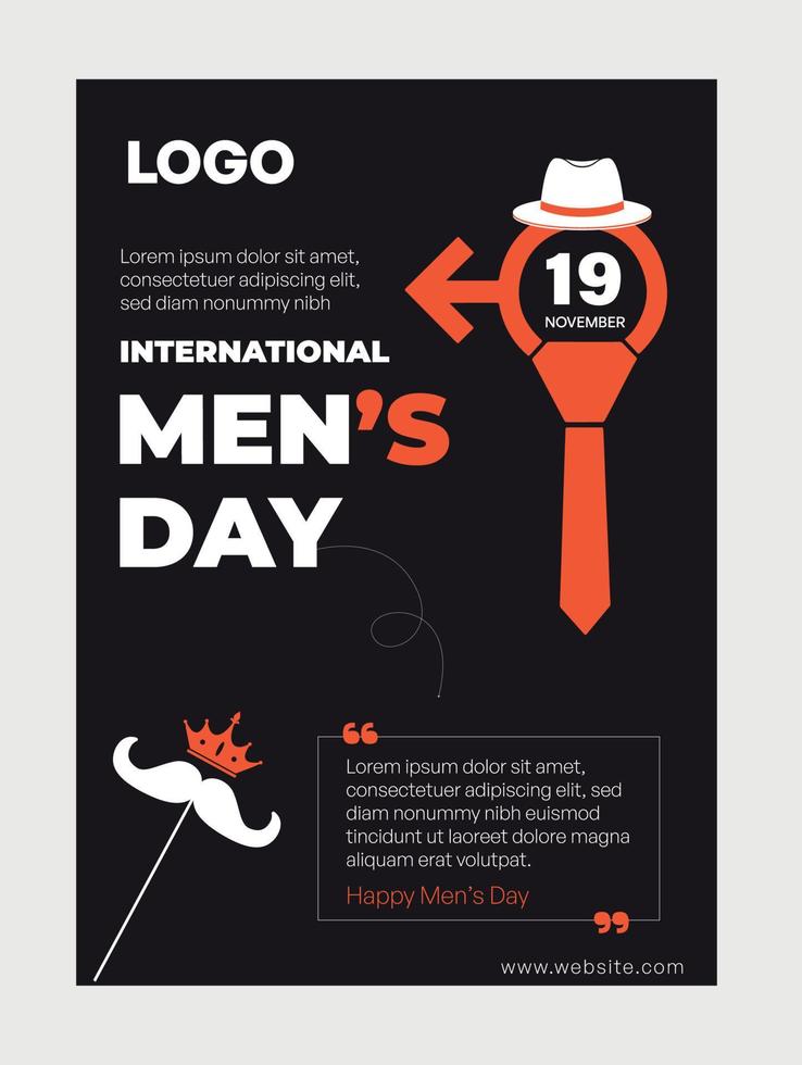 Mens Day Greeting Card vector