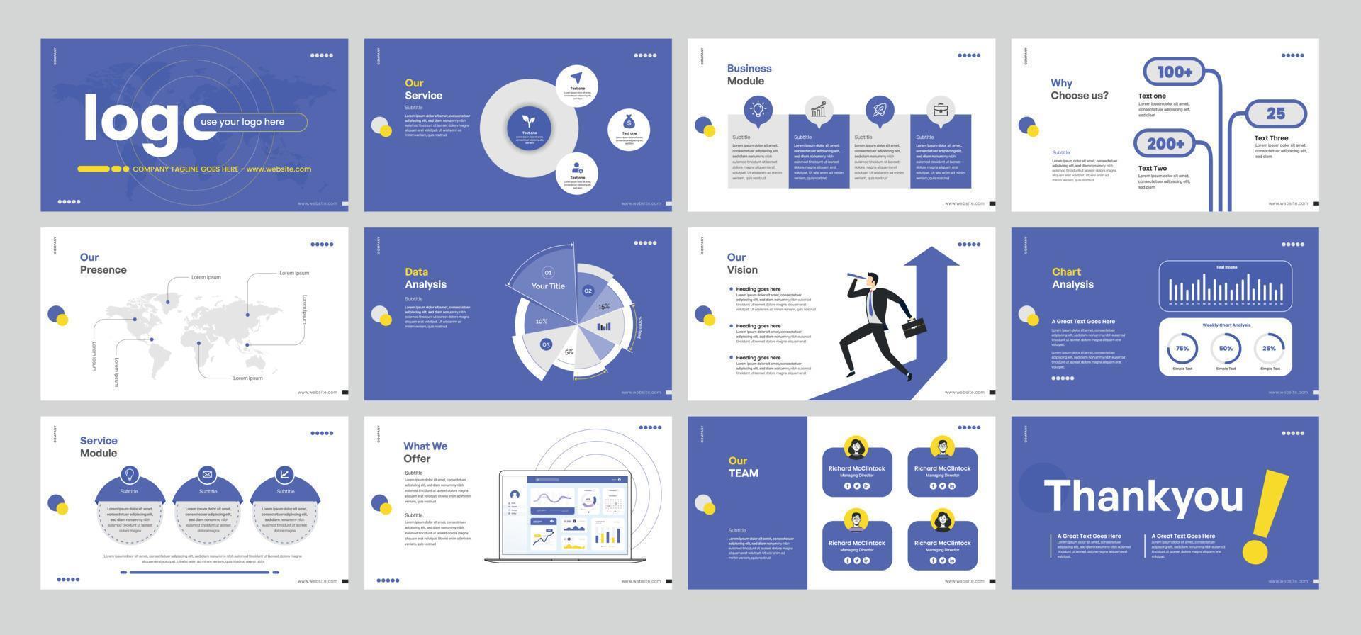 Business Presentation Template vector