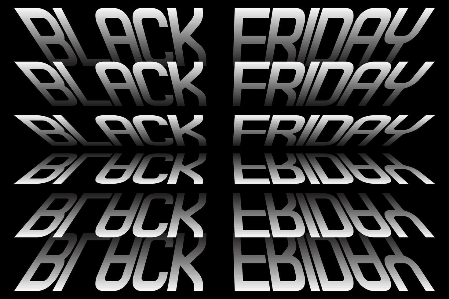 Black Friday design for advertising, banners, leaflets and flyers, posters. Optical illusion. Horizontal sale banner template with white text on black background. Shopping flyer frame. Promotion vector