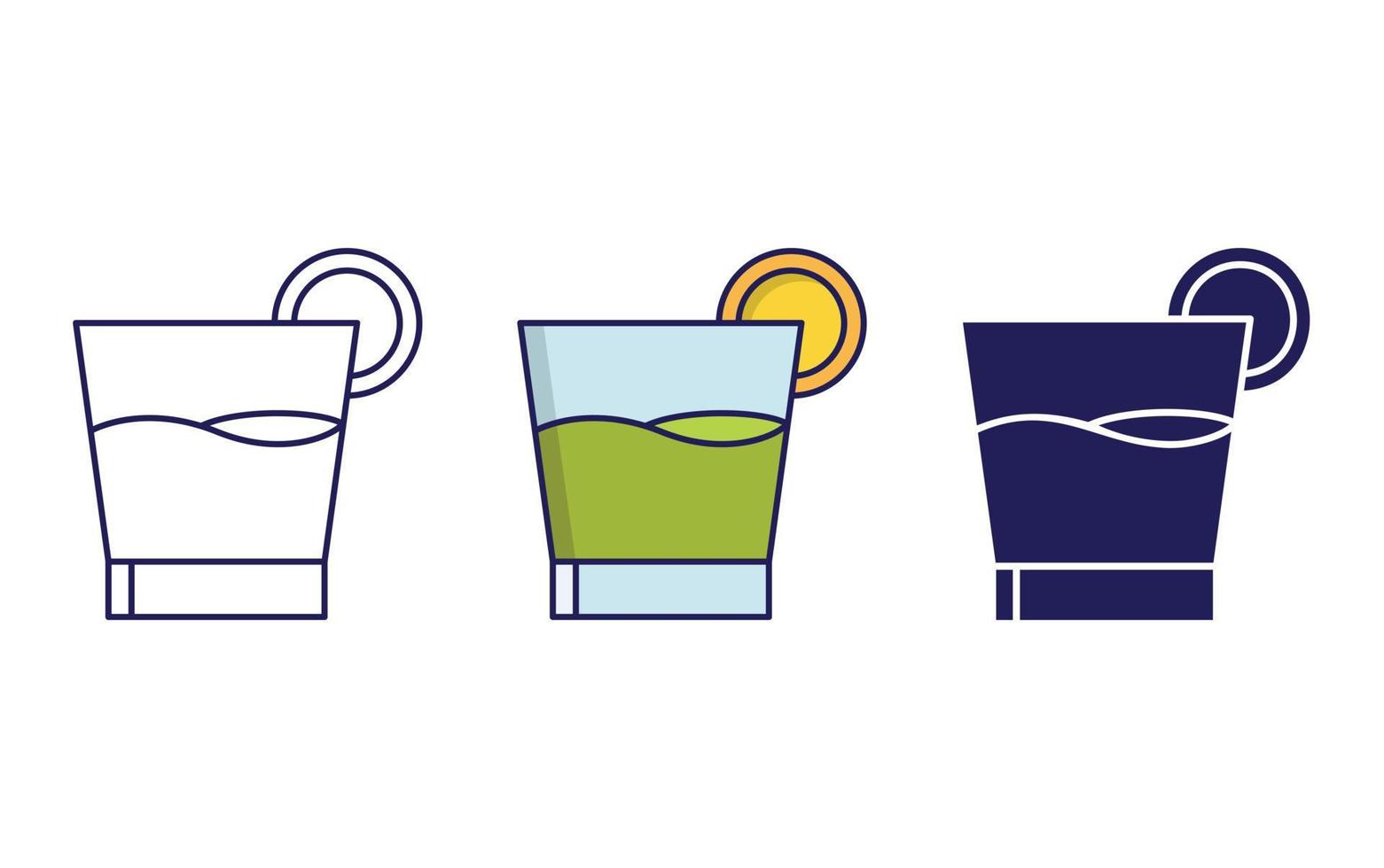 Mojito drink icon vector