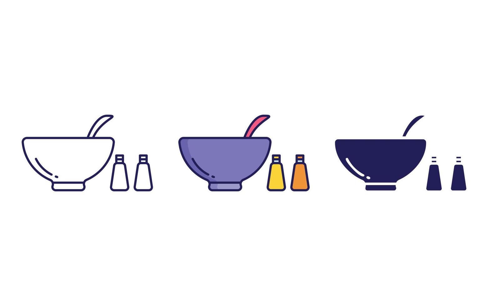 Soup bowl icon vector