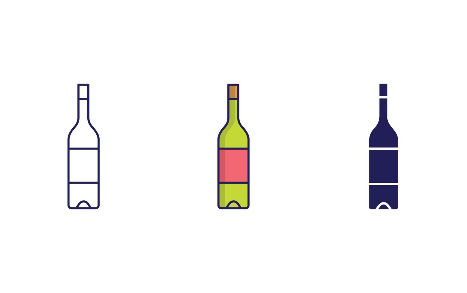 icono de botella de alcohol vector