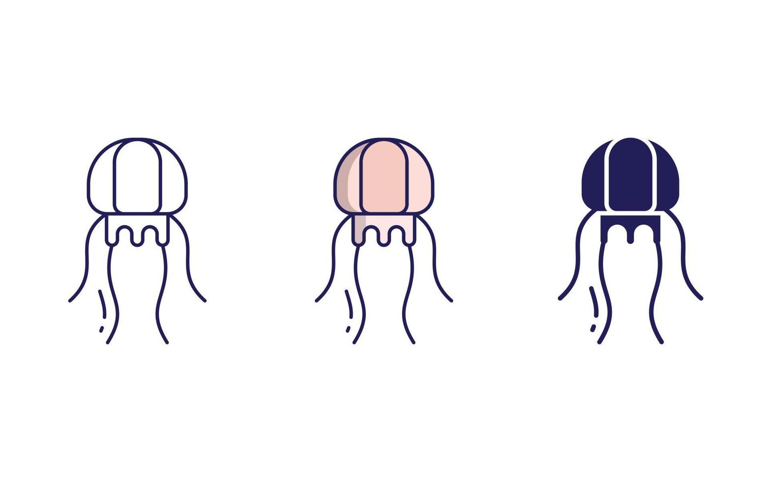 Jelly fish icon vector