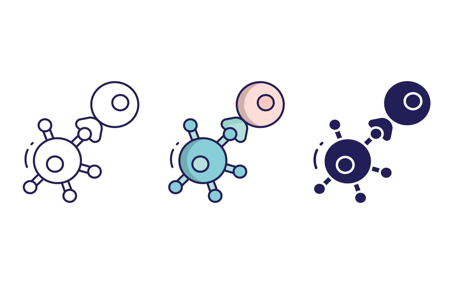 Bio cell signaling icon vector