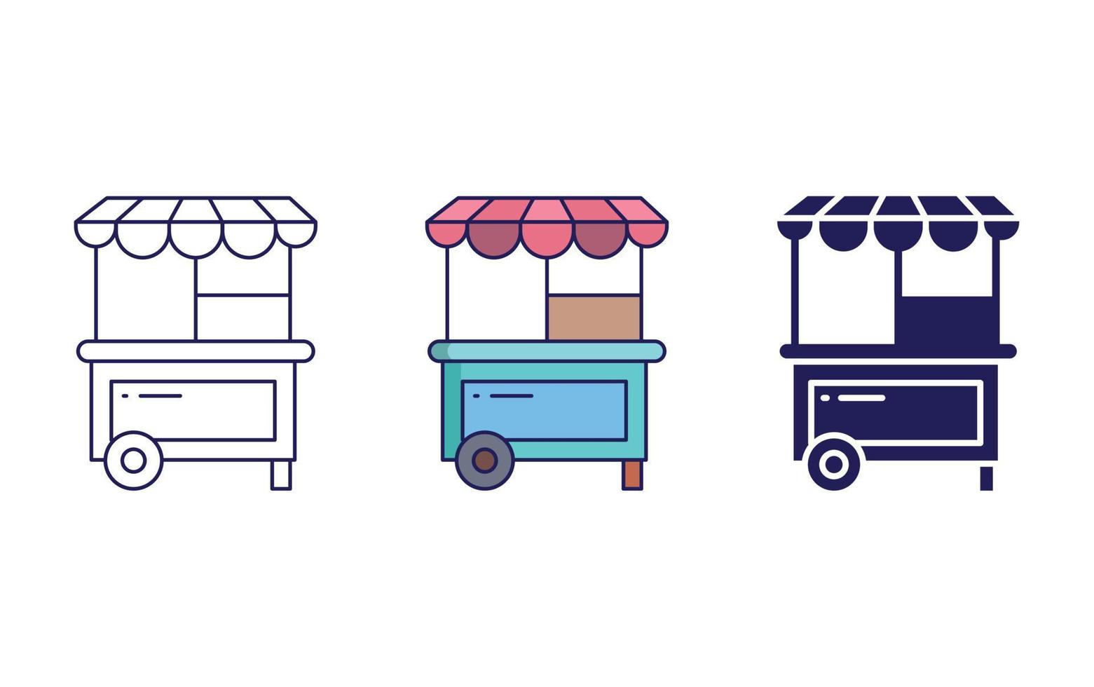 Food Cart icon vector