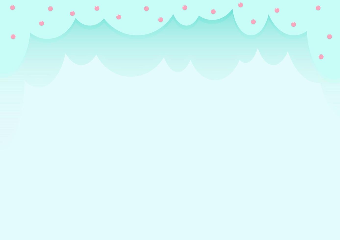 Solid blue sweet background with blue clouds on top vector