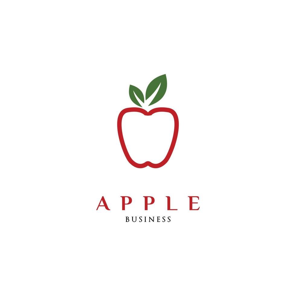 plantilla de diseño de logotipo de icono de manzana vector