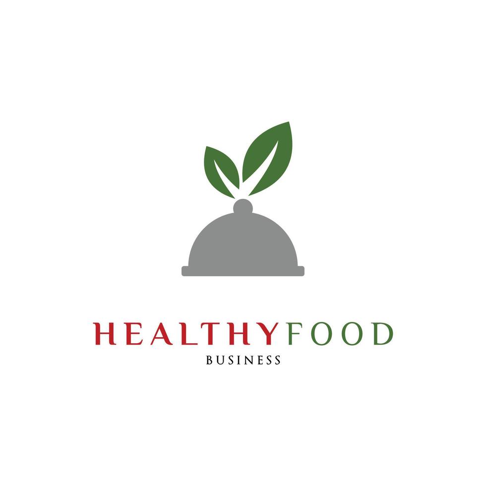 plantilla de diseño de logotipo de icono de comida saludable vector