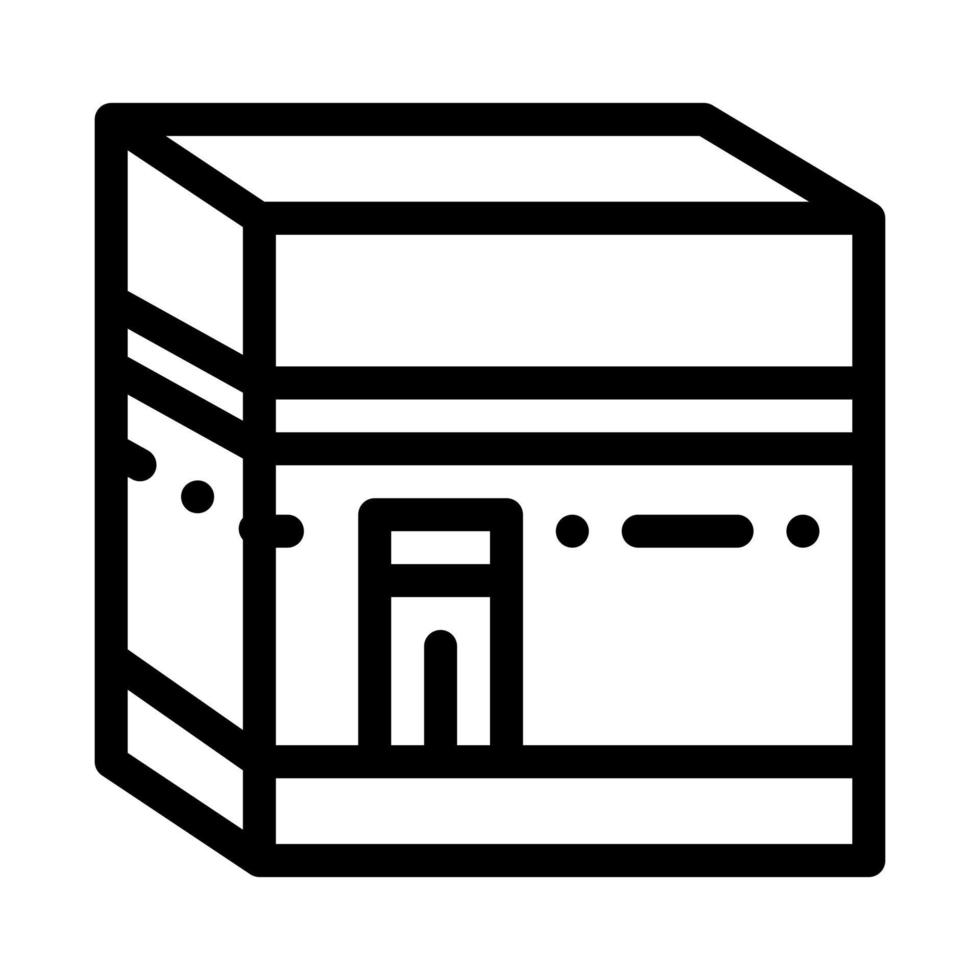 kaaba shrine icon vector outline illustration