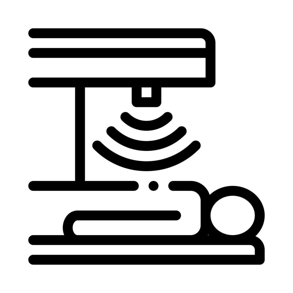 human stomach scanner icon vector outline illustration