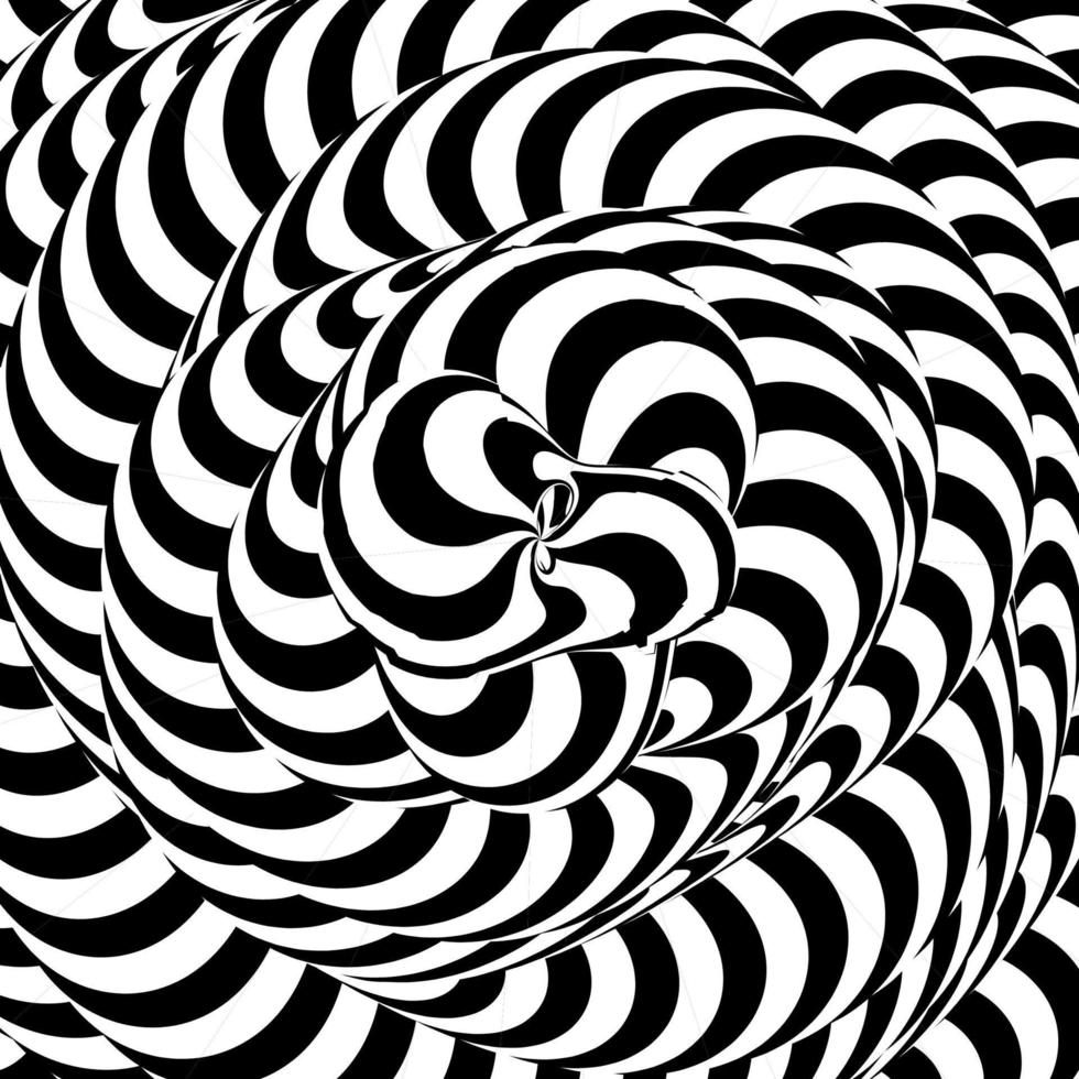 Abstract Striped Background. Swirling Monochrome Shapes. Black And White Rays. Distortion Backdrop Illustration vector