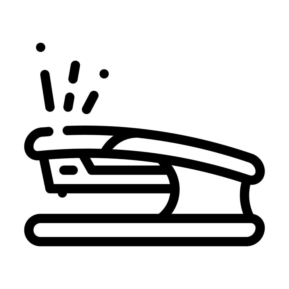 stapler tool stationery line icon vector illustration