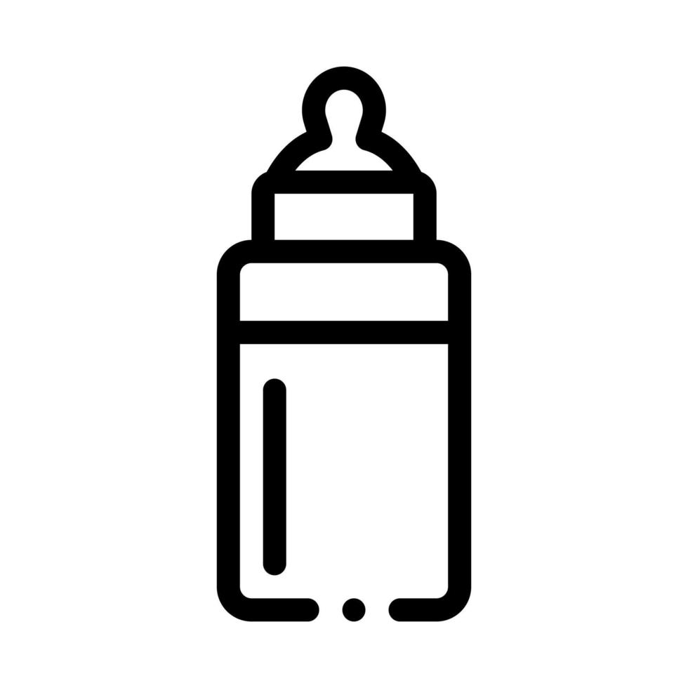 baby bottle with milk icon vector outline illustration