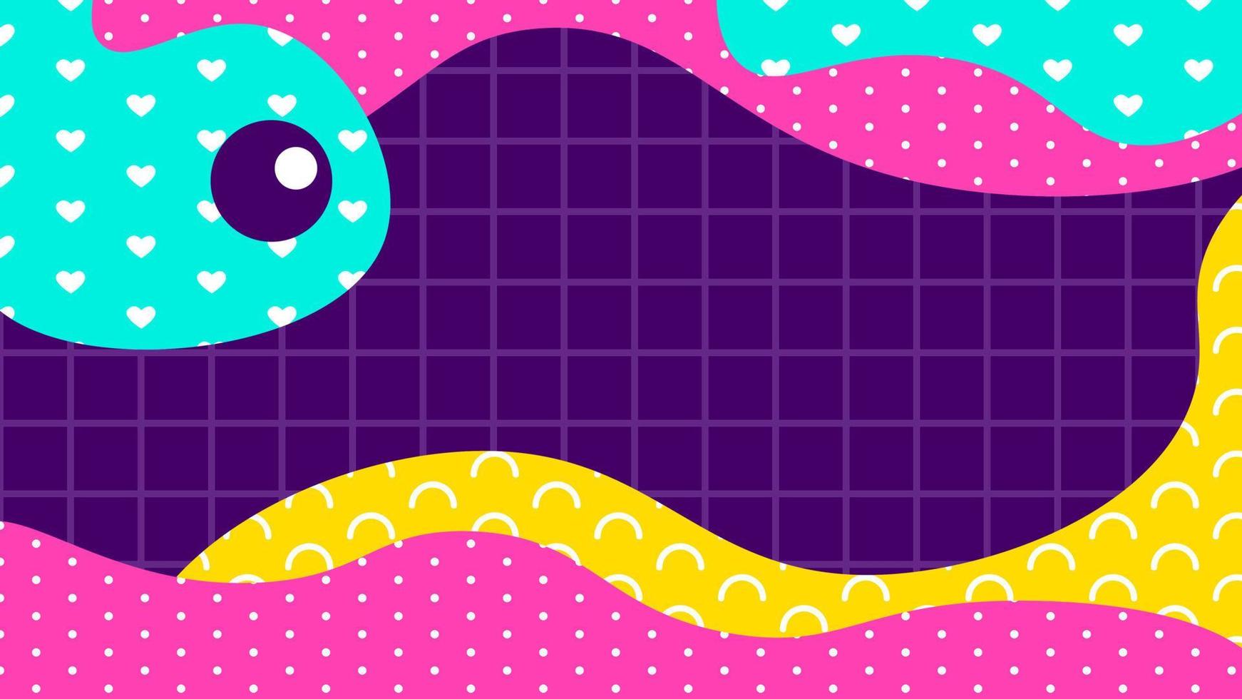 fluido abstracto geométrico y fluido como plantilla de banner onda de serpiente colorida. vector