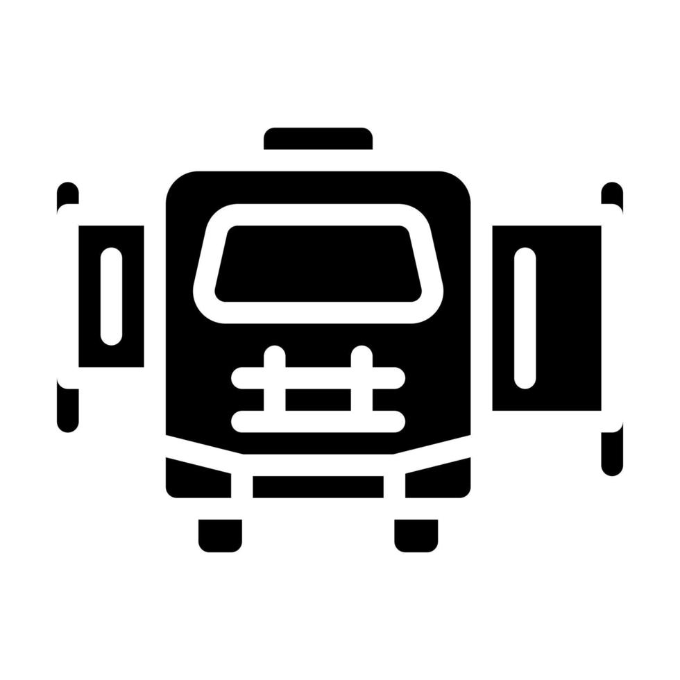 mobile house with pull-out module glyph icon vector illustration