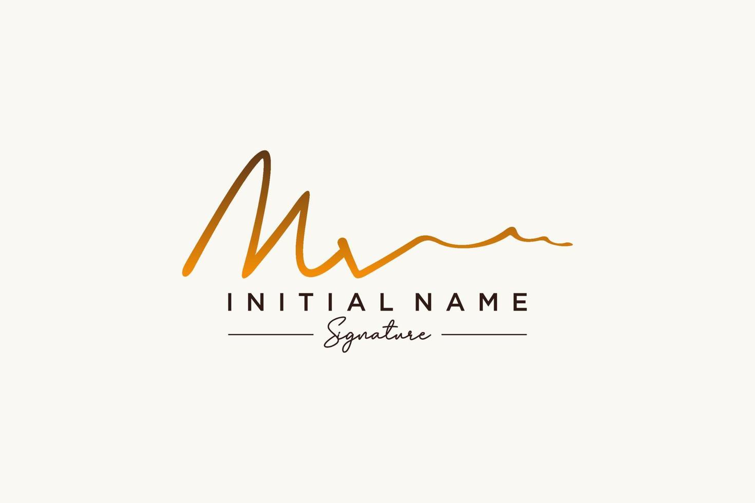 Initial MV signature logo template vector. Hand drawn Calligraphy lettering Vector illustration.