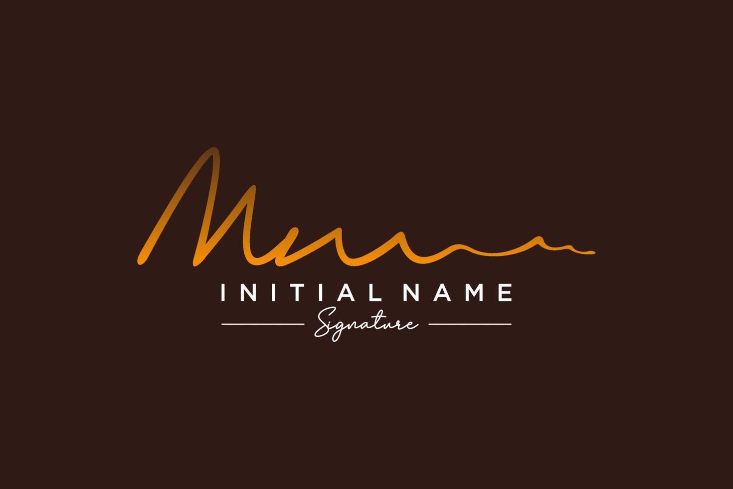 Initial MM signature logo template vector. Hand drawn Calligraphy lettering Vector illustration.