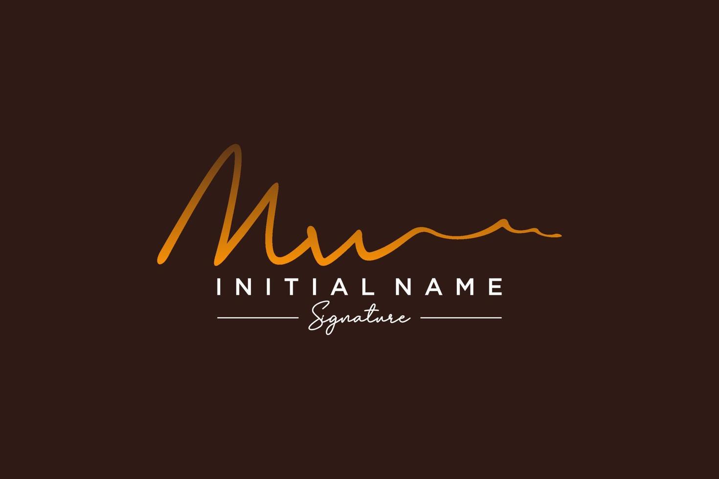 Initial MW signature logo template vector. Hand drawn Calligraphy lettering Vector illustration.