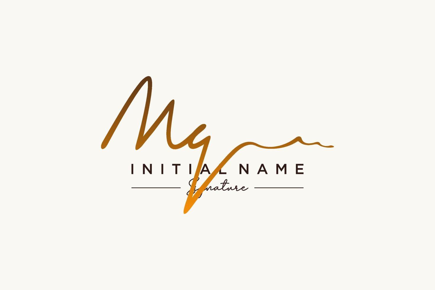 Initial MQ signature logo template vector. Hand drawn Calligraphy lettering Vector illustration.