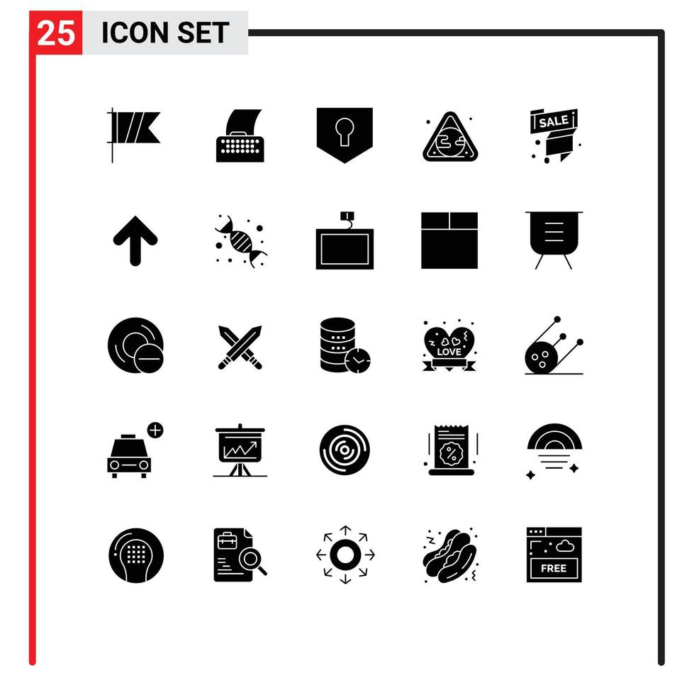 25 concepto de glifo sólido para sitios web móviles y aplicaciones venta residuos clave contaminación tierra elementos de diseño vectorial editables vector