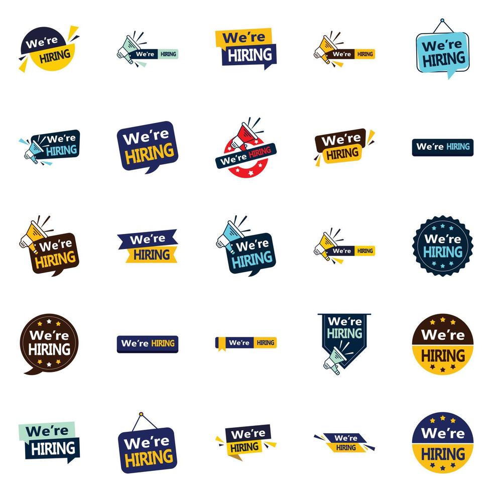 25 We're Hiring Vector Elements for Attracting Top Talent