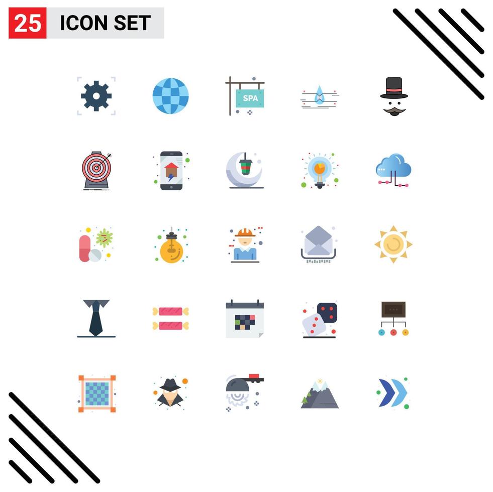 25 Universal Flat Colors Set for Web and Mobile Applications movember moustache spa smart city clean Editable Vector Design Elements