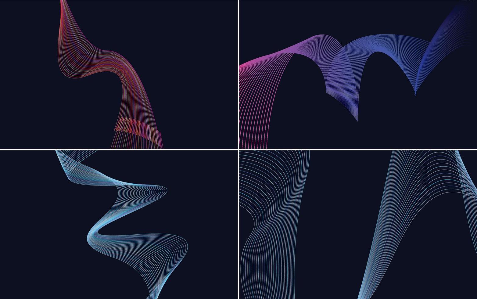 Wave curve abstract vector backgrounds for a modern and sleek look