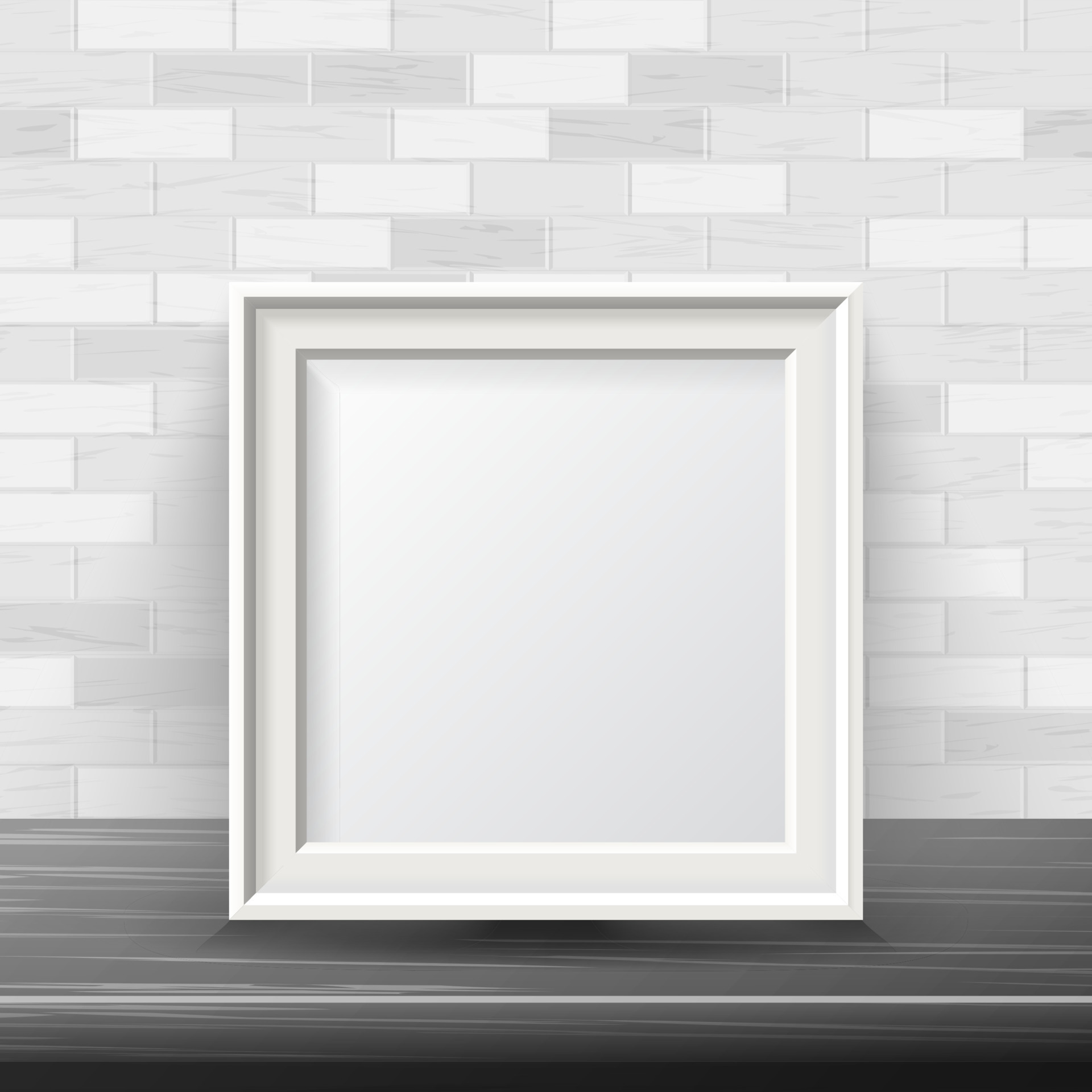Vertical Square Frame Mock Up Vector. Good For Your Exhibition Design