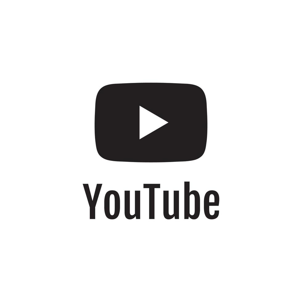 colección de logos de youtube con diseño plano vector