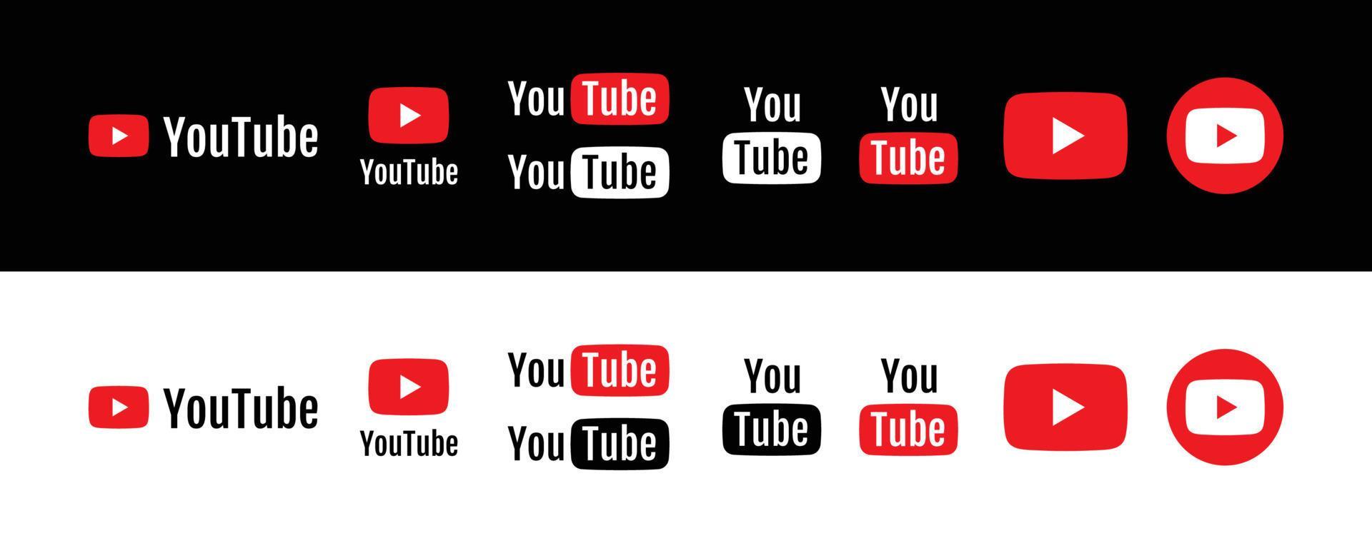 youtube logo collection with flat design 17552425 Vector Art at Vecteezy
