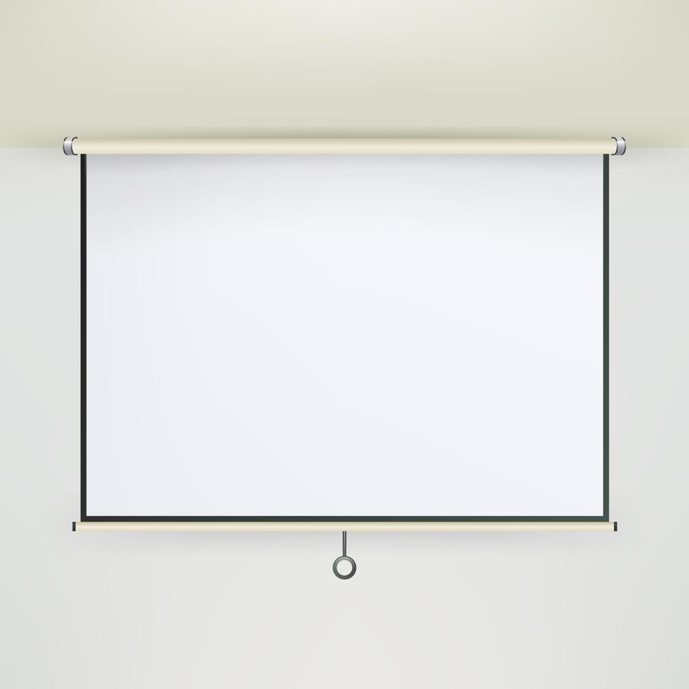 Meeting Projector Screen Vector. vector