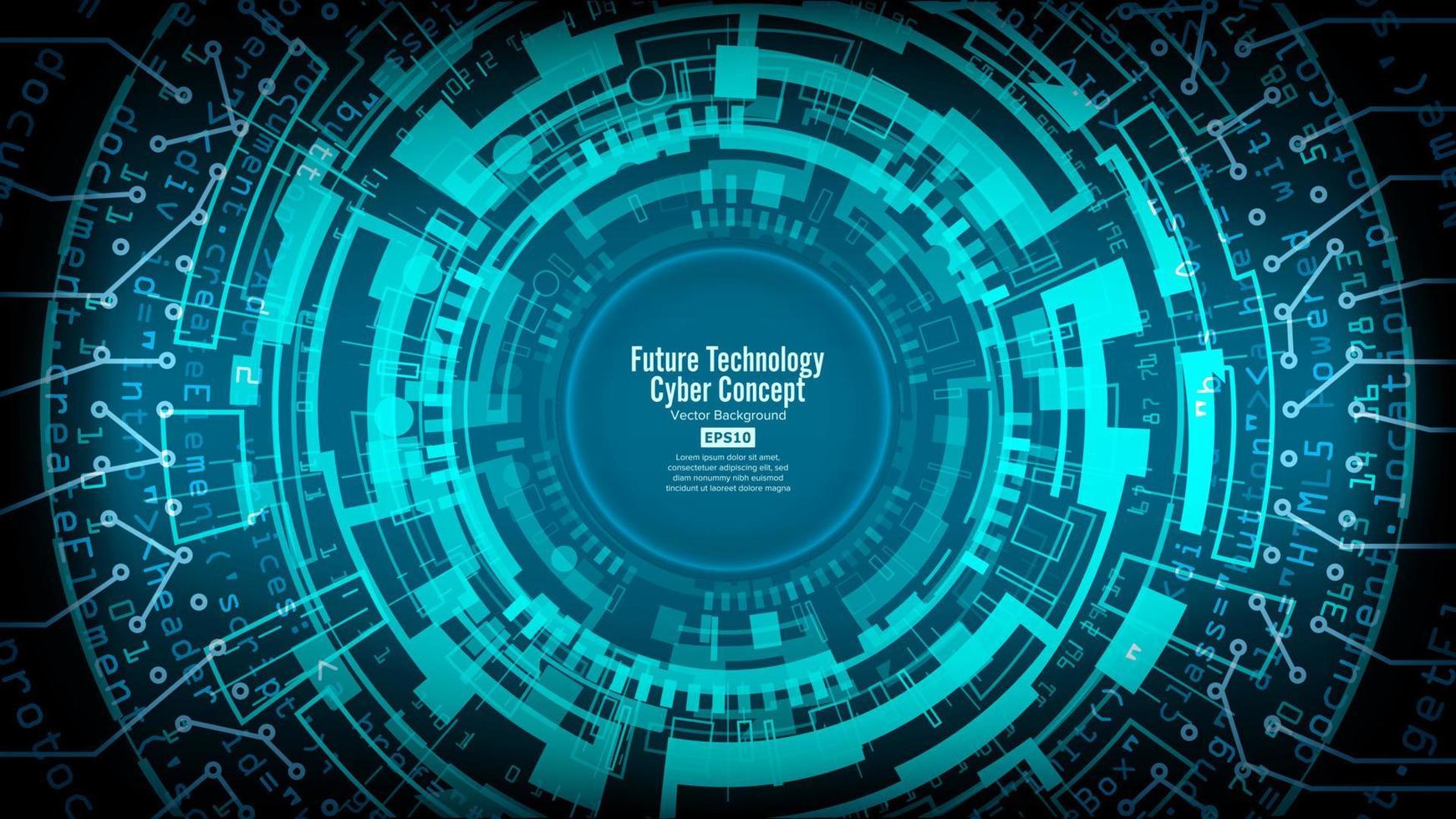 Abstract Futuristic Technological Background Vector. Hi Speed Digital Design. Security Network Backdrop vector