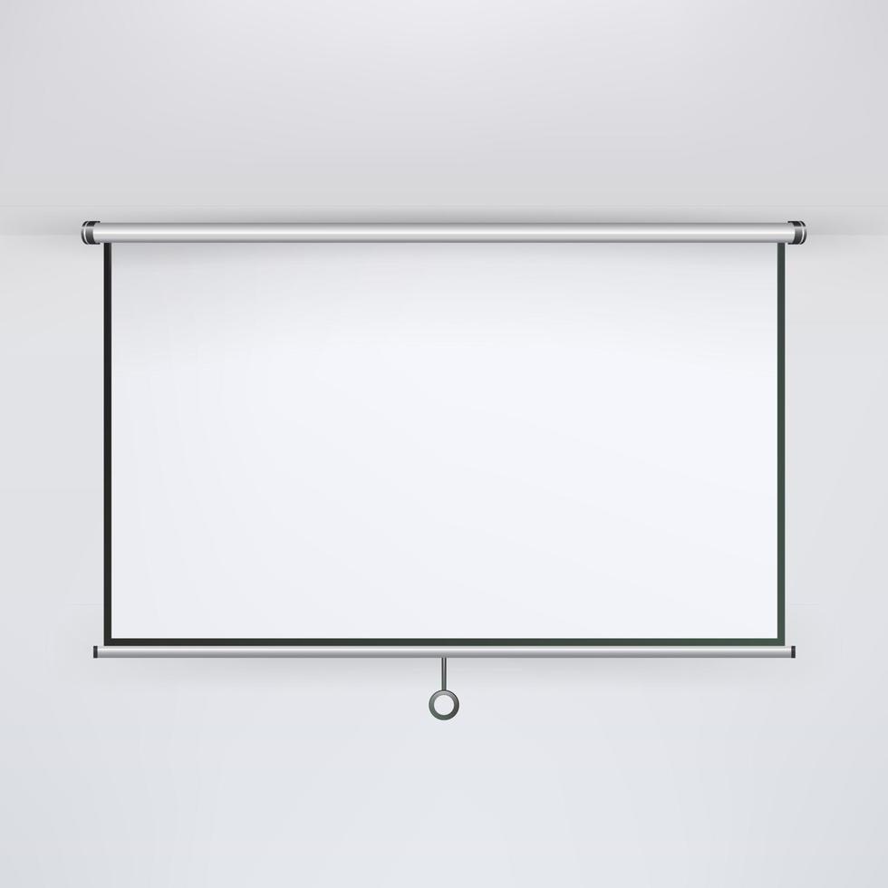 Meeting Projector Screen Vector. vector